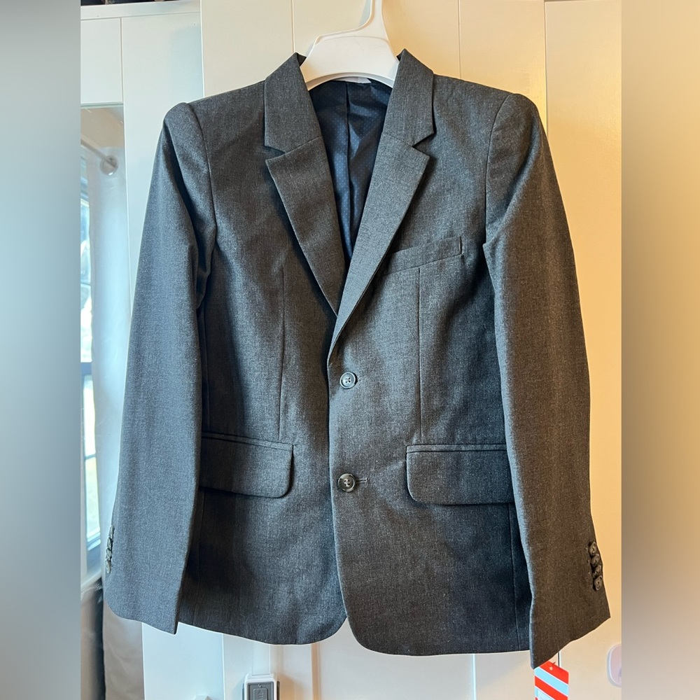 Cat & Jack boys size 10 Classic Charcoal Gray Blazer NWT